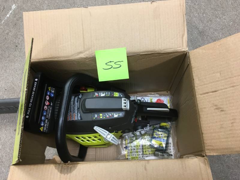 lot 55 image: RYOBI 14 in. 37cc 2-Cycle Gas Chainsaw NO CHAIN