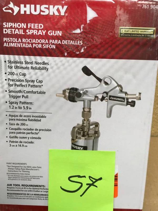 lot 57 image: Husky Siphon Feed Detail Spray Gun in good condition