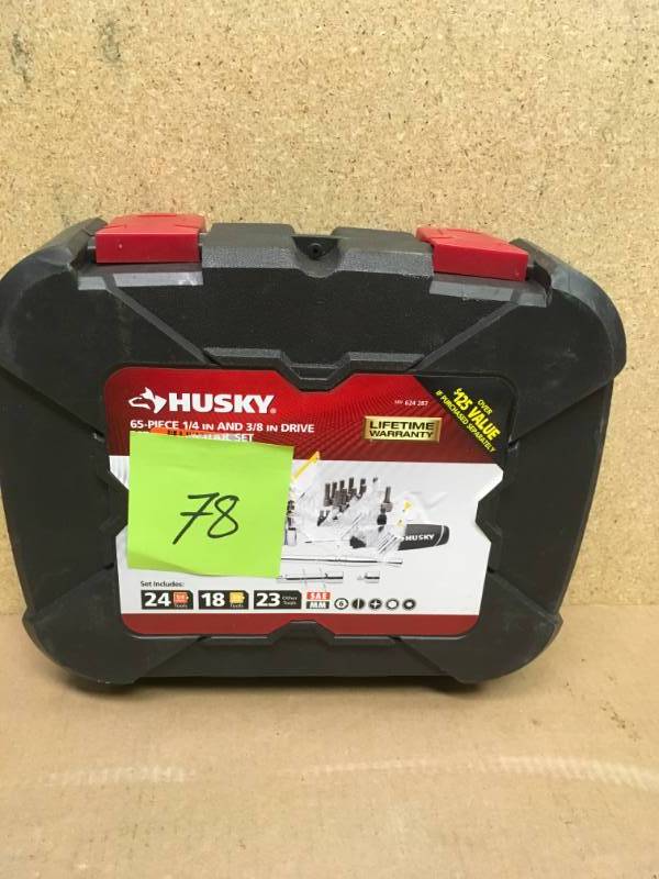 lot 78 image: Husky Mechanics Tool Set (65-Piece) in good condition