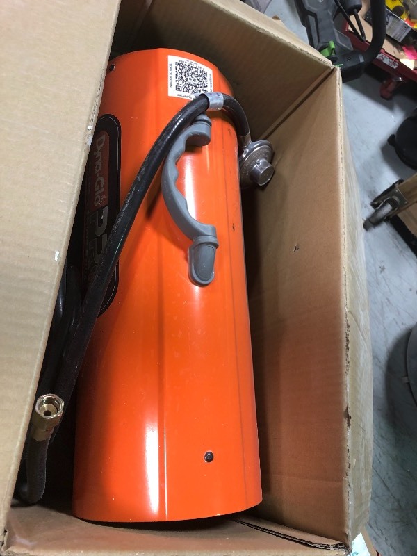 lot 123 image: Dyna-Glo Delux 30K-60K BTU LP Forced Air Propane Portable Heater used