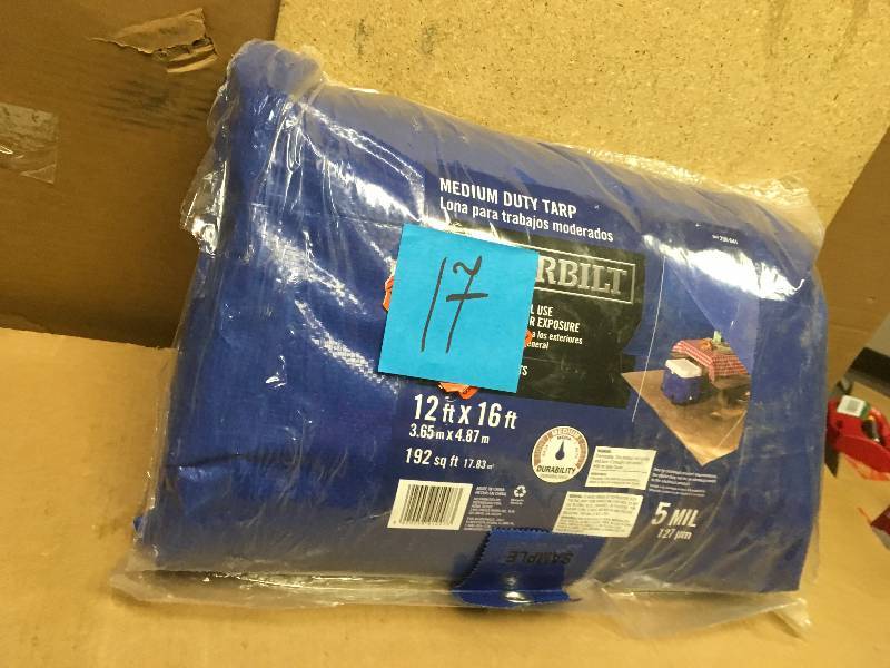 Everbilt 12 ft. x 16 ft. Blue Medium Duty Tarp not used
