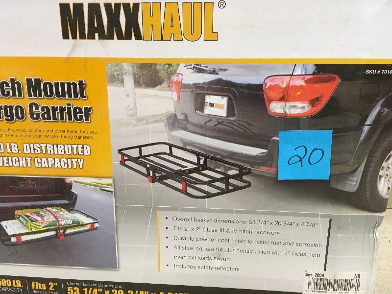 MAXXTOW 70107, Compact Cargo Carrier 53 x 19-12, 500 Lb Capacity  in very good condition