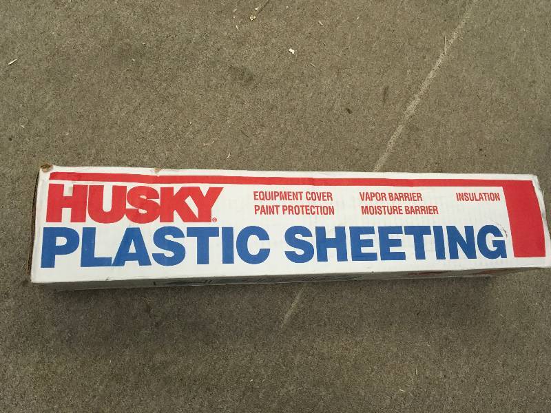 HUSKY 8 ft. 4 in. x 200 ft. Clear 2 mil Plastic Sheeting not used
