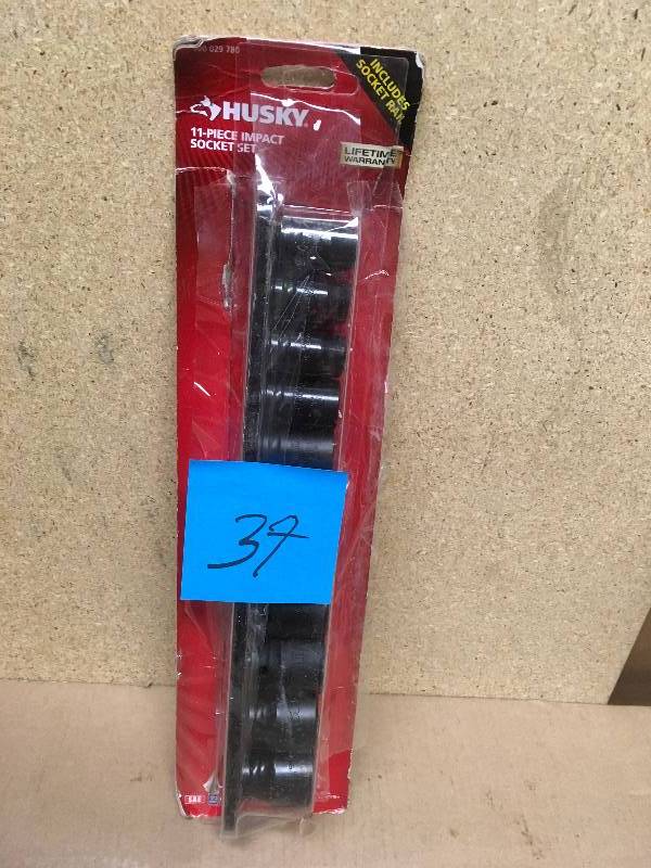Husky 12 in. Drive Standard SAE Impact Socket Set (11-Piece)  in very good condition