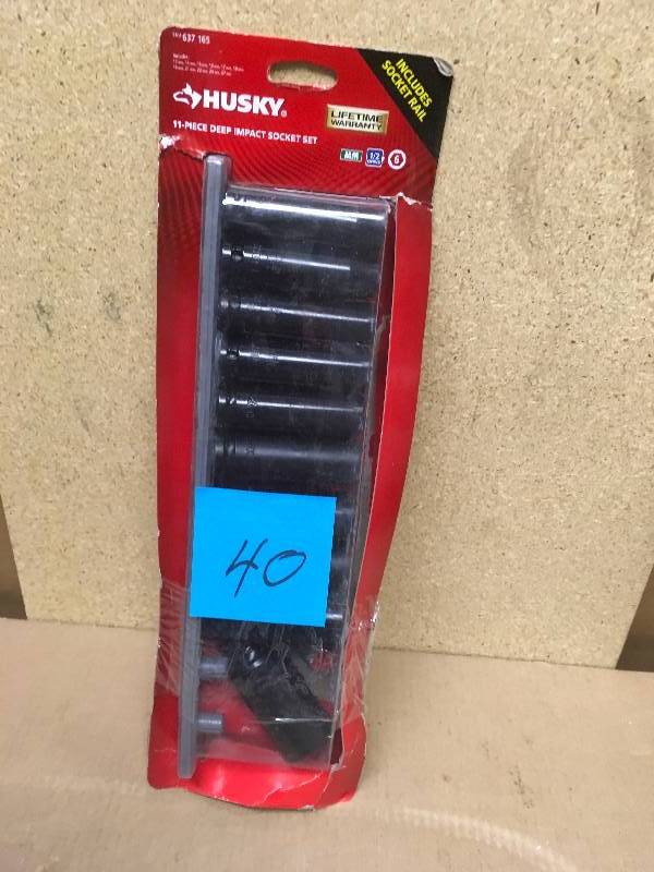 Husky 12 in. Drive Deep Metric Impact Socket Set (11-Piece) MISSING 1 PC