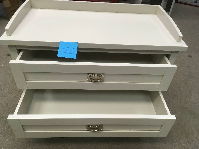 Home Decorators Collection Vernon Polar White 2-Drawer Storage Bench not used