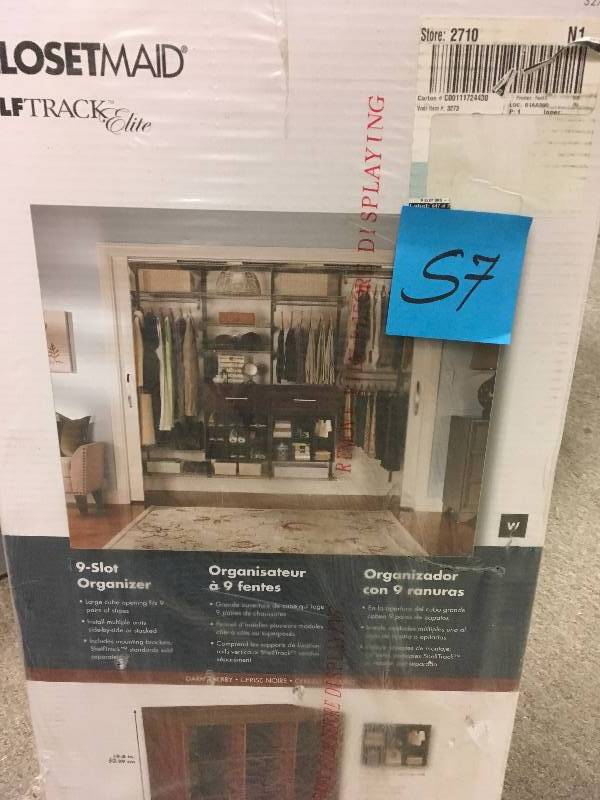 ClosetMaid Elite 19-34 in. Dark Cherry 9-Cube Organizer not used