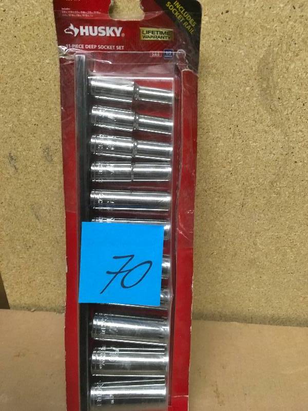 Husky 12 in. Drive Deep SAE Socket Set (11-Piece)  in very good condition