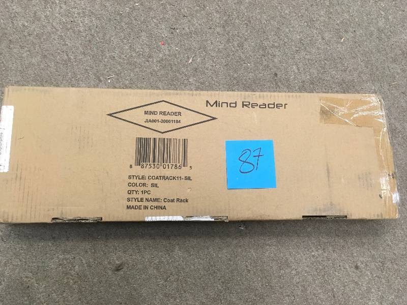 Mind Reader Silver 11-Hook Metal Coat, Jacket, Purse, Scarf Rack  in very good condition