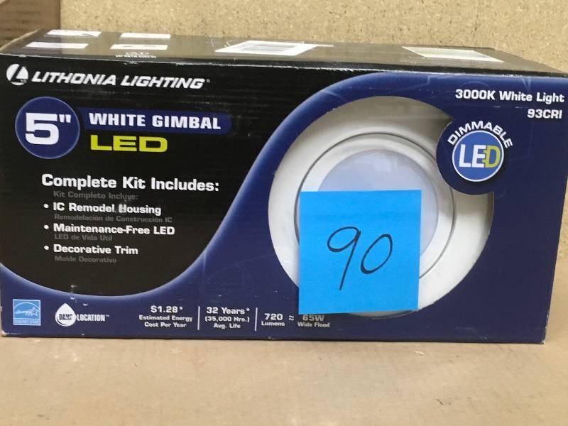 Lithonia Lighting 5 in. Matte White Recessed Gimbal Integrated LED Lighting Kit not used