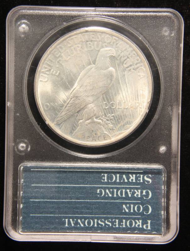 1923 PEACE SILVER DOLLAR MS64 PCGS OLD RATTLER HOLDER