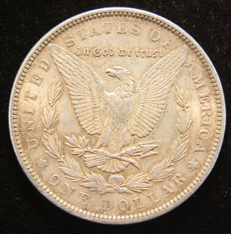 1889 MORGAN SILVER DOLLAR AU
