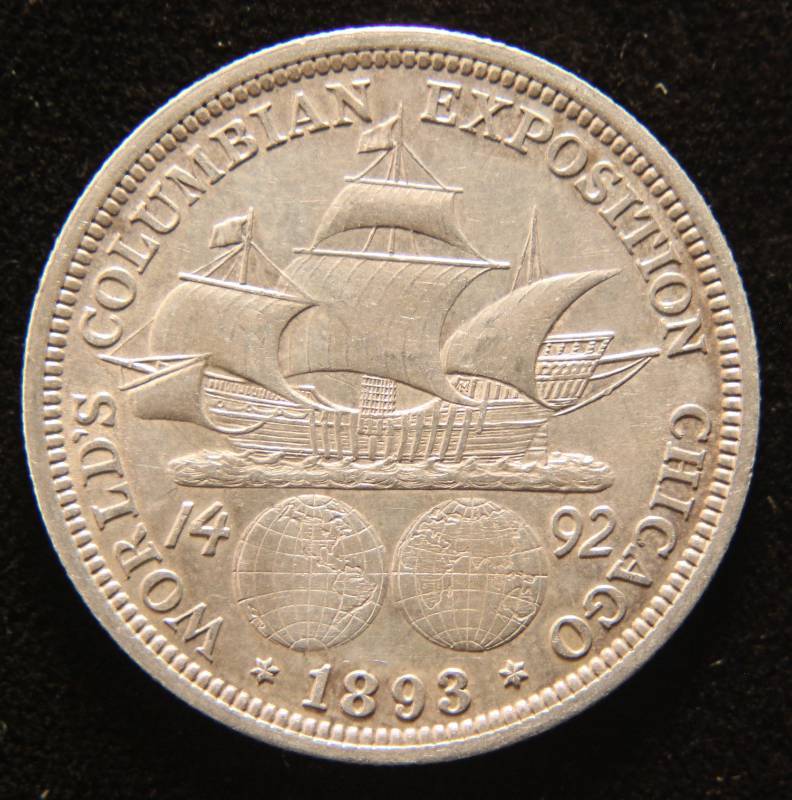 1893 US SILVER COMMEMORATIVE HALF DOLLAR CHICAGO WORLDS FAIR COLUMBIAN EXPO