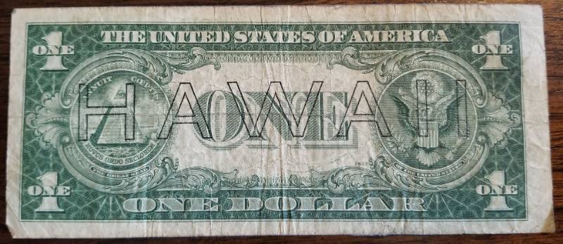 1935-A US $1 WWII WARTIME HAWAII NOTE