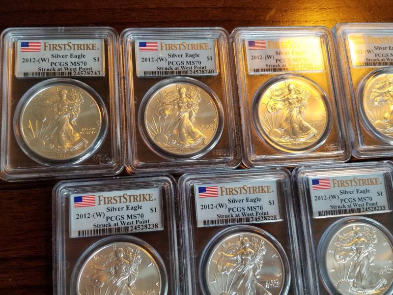 INVESTOR GROUP OF 14 PCGS MS70 SILVER EAGLES 2012(W)