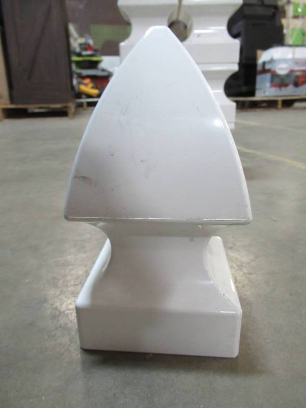lot 115 image: 11 Veranda 4 in. x 4 in White Vinyl Gothic Fence Post Caps, 73010718