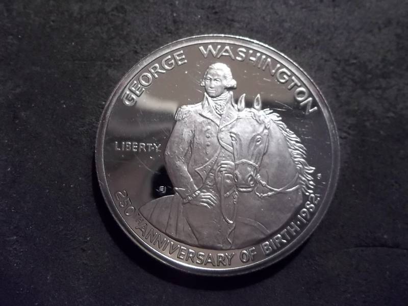 George Washington 250th Birthday Commemorative Silver Proof Half Dollar