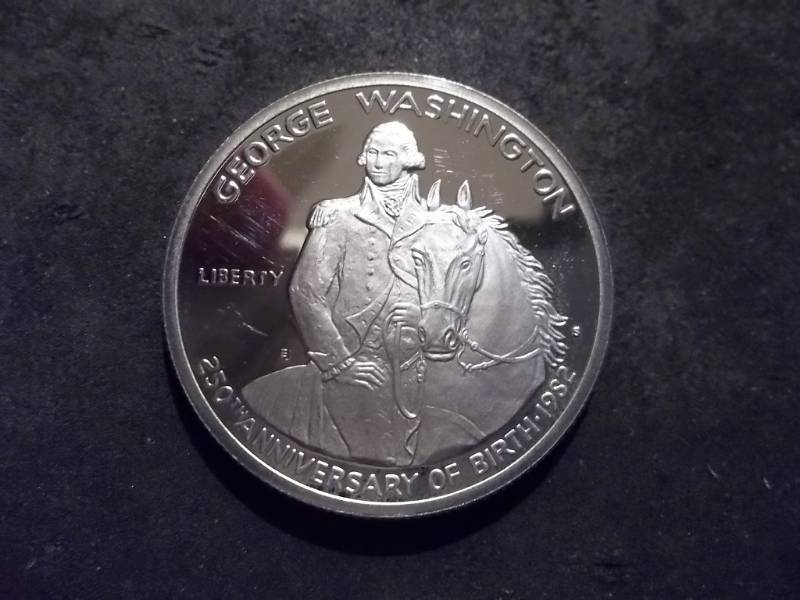George Washington 250th Birthday Commemorative Silver Proof Half Dollar