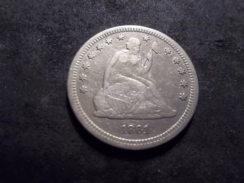 1861 Seated Liberty Quarter
