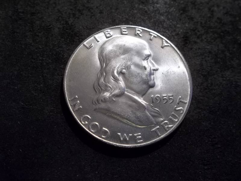 1955 Franklin Silver Half Dollar