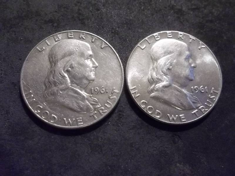 1961, 1961 D Franklin Half Dollars