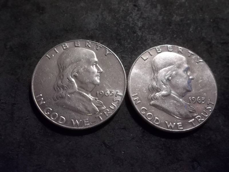 1963, 1963 D Franklin Half Dollars