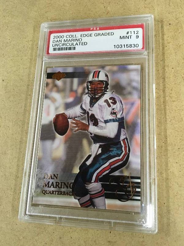 lot 275 image: 2000 Coll Edge Graded #112 Dan Marino Card 9 Mint