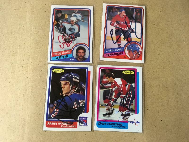lot 282 image: Four Autographed NHL Cards - All UND Alums