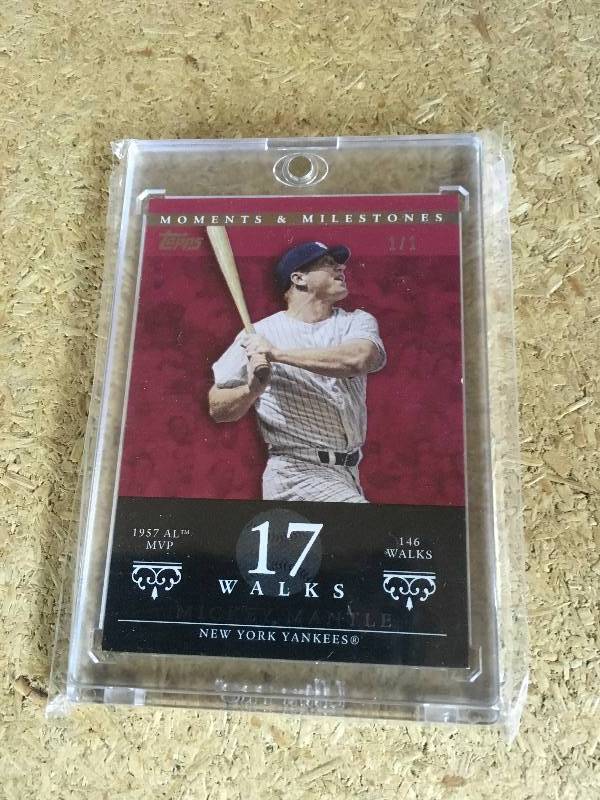 lot 313 image: 11 Mickey Mantle Card