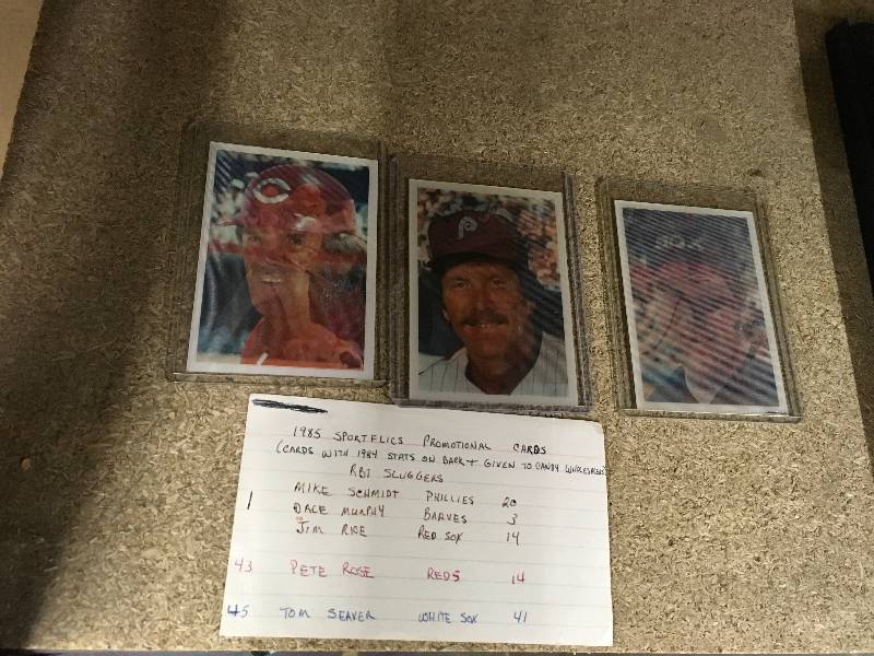 lot 330 image: 1985 Sportflics Promotional Cards