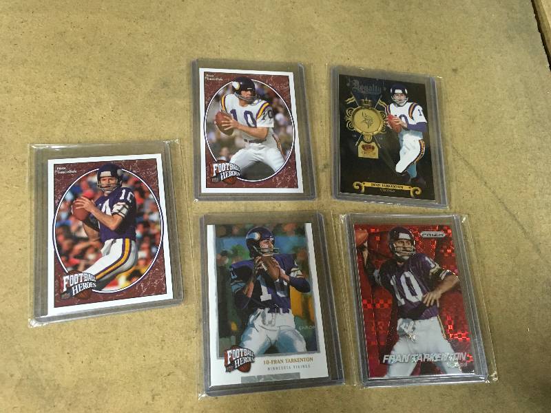 lot 337 image: 5 Fran Tarkenton Cards
