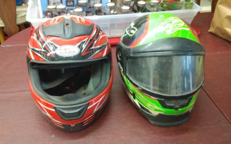 lot 36 image: 2-Snowmobile Helmets