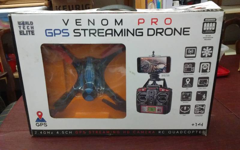 lot 47 image: Venom Pro GPS Streaming Drone With Controller In Original Packaging