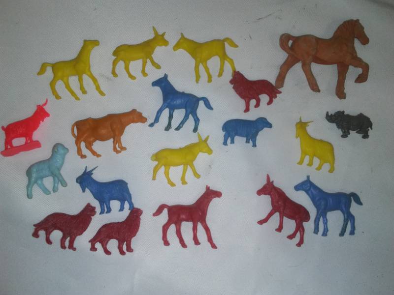 vintage plastic farm animals