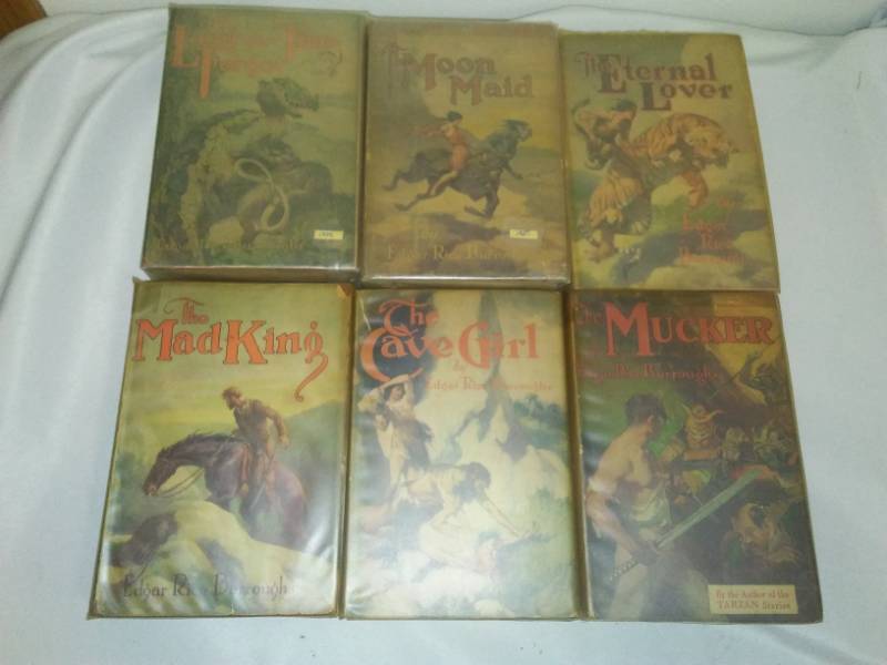 lot 98 image: 6 Edgar Rice Burroughs vintage first editions