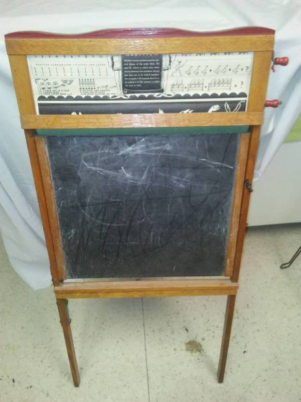 lot 118 image: Vintage Schoolhouse chalkboard.