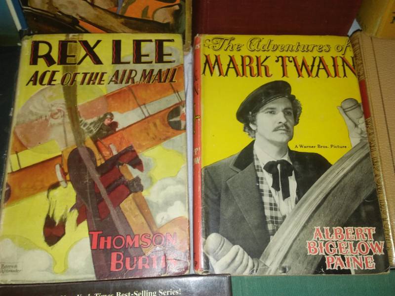 lot 137 image: 14 books Twain, Burroughs, Orwell, Dickens.