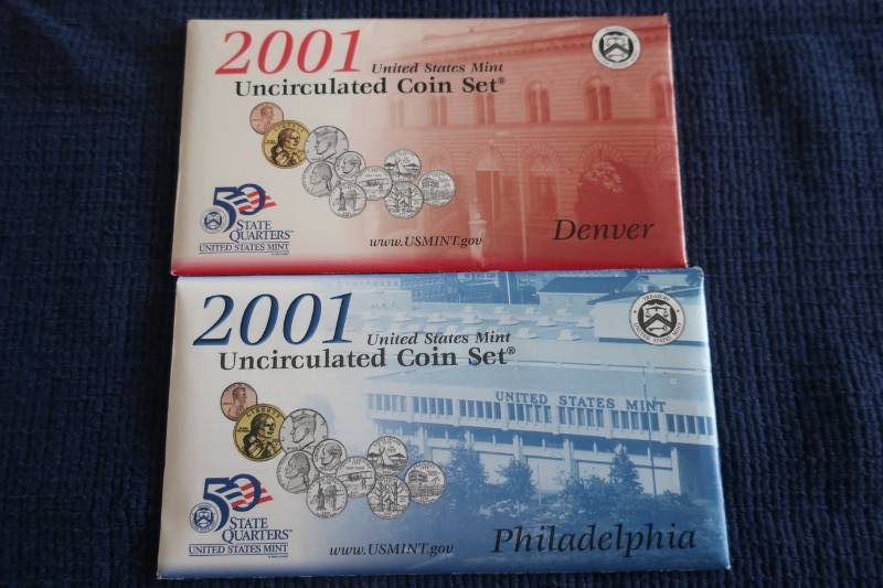 lot 403 image: 2001 Uncirculated Set - Denver & Philadelphia