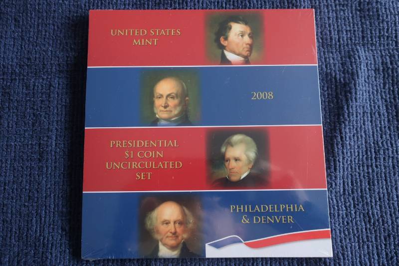 lot 411 image: 2008 Uncirculated Presidential Dollar Coin Set