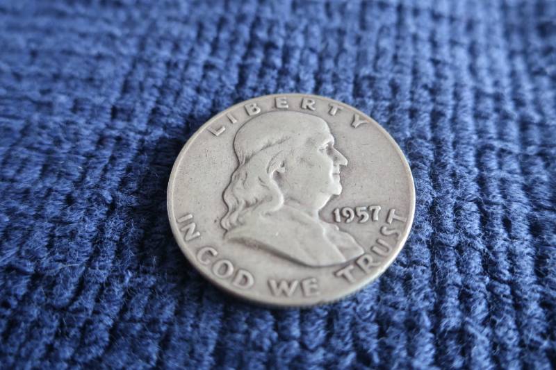 lot 415 image: 1957 D Franklin Half Dollar