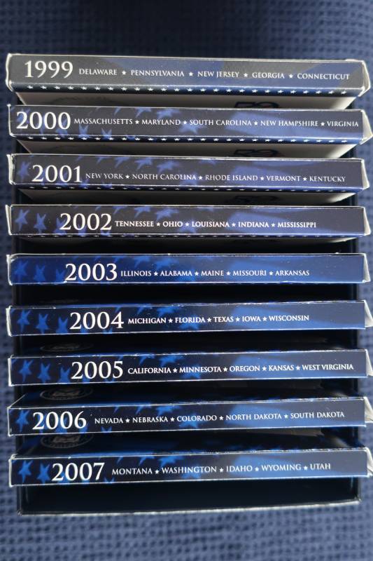 lot 439 image: 50 State Quarters Proof Sets in Box - Missing One Year