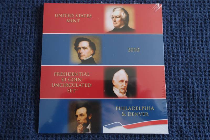 lot 447 image: 2010 Uncirculated Presidential Dollar Coin Set