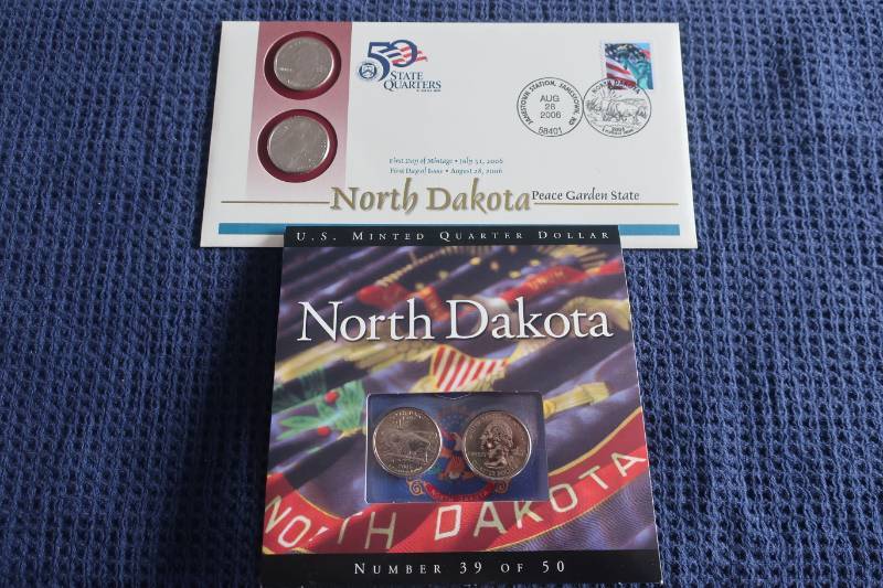 lot 468 image: North Dakota Quarter Sets - Uncirculated & 1st Day Cover