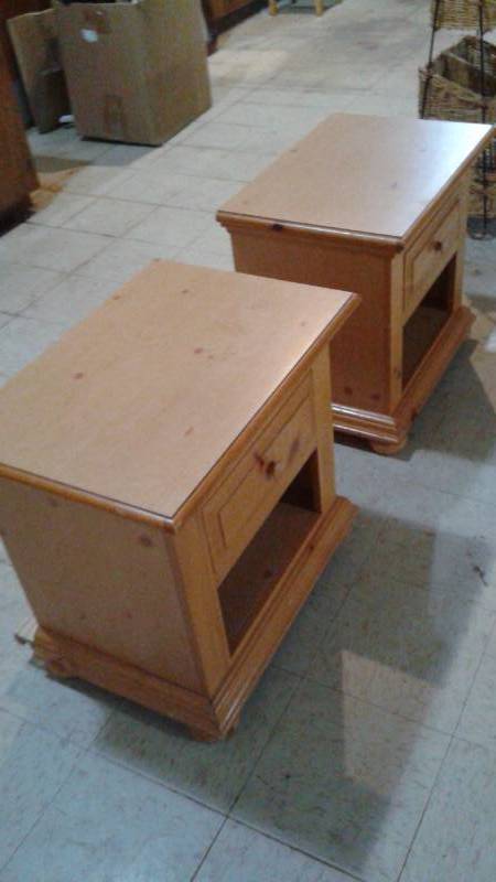 lot 11 image: Pair Of Bedroom Nightstands. Used, Good Condition
