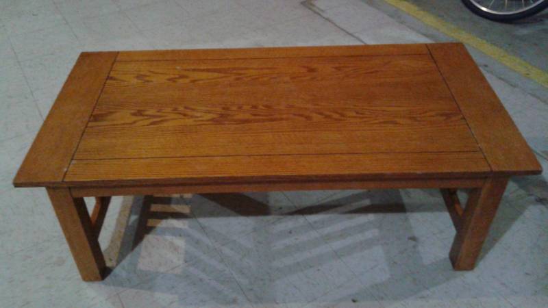 lot 6 image: Wood Coffee Table, Used, May Show Some Wear