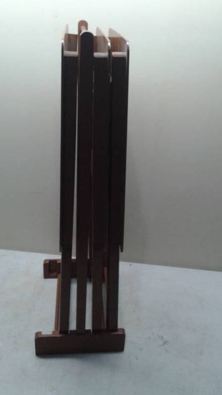 lot 28 image: Lot Of Three TV Tray Folding Tables, Missing One To The Set