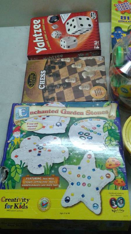 lot 136 image: Box With Games And Play-Doh