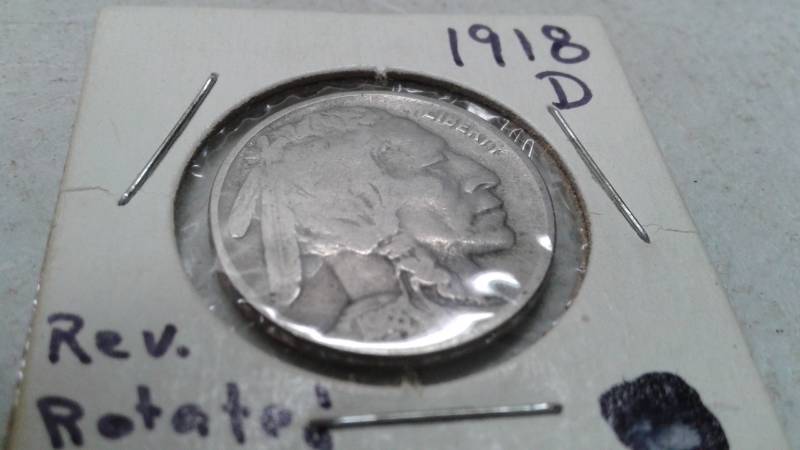 lot 67 image: 1918 D Buffalo Nickel, Used