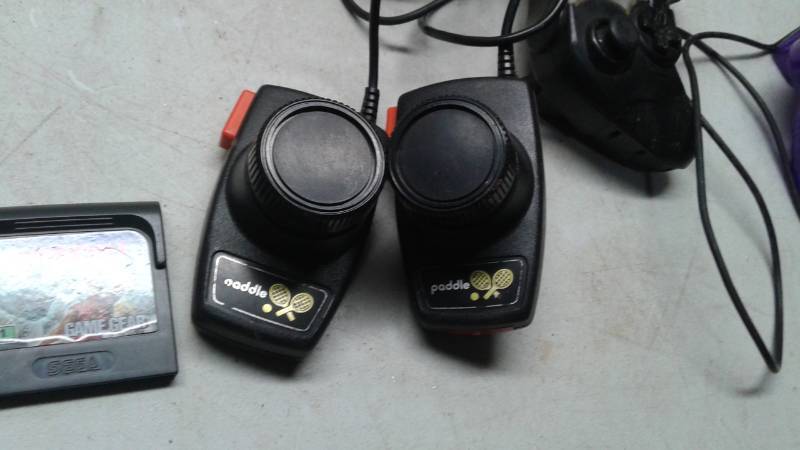 lot 87 image: Lot Of Controllers, Apple Keyboard, Sega Video Game