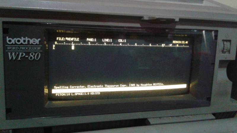 lot 111 image: Brother WP-80 word Processor, Powered On, Untested